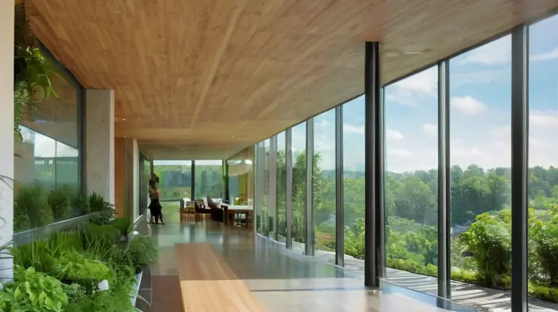 Fusión armoniosa de naturaleza y arquitectura moderna