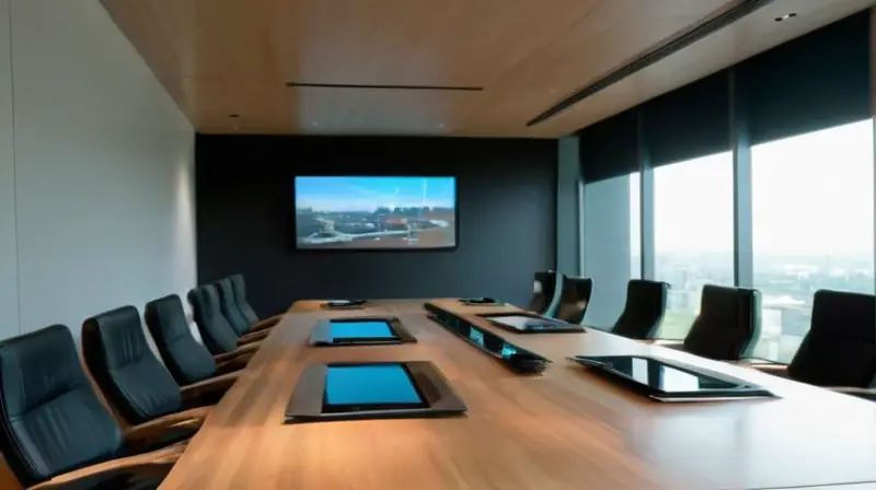 Sala de conferencias moderna y tecnológica